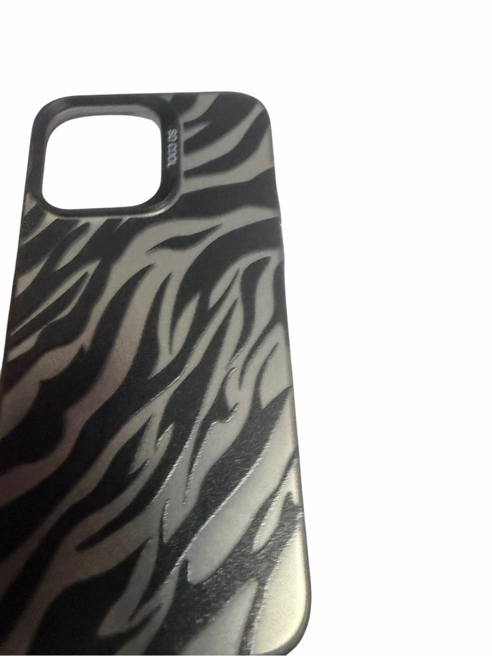 Black Zebra Print Case for iPhone 14 Pro
